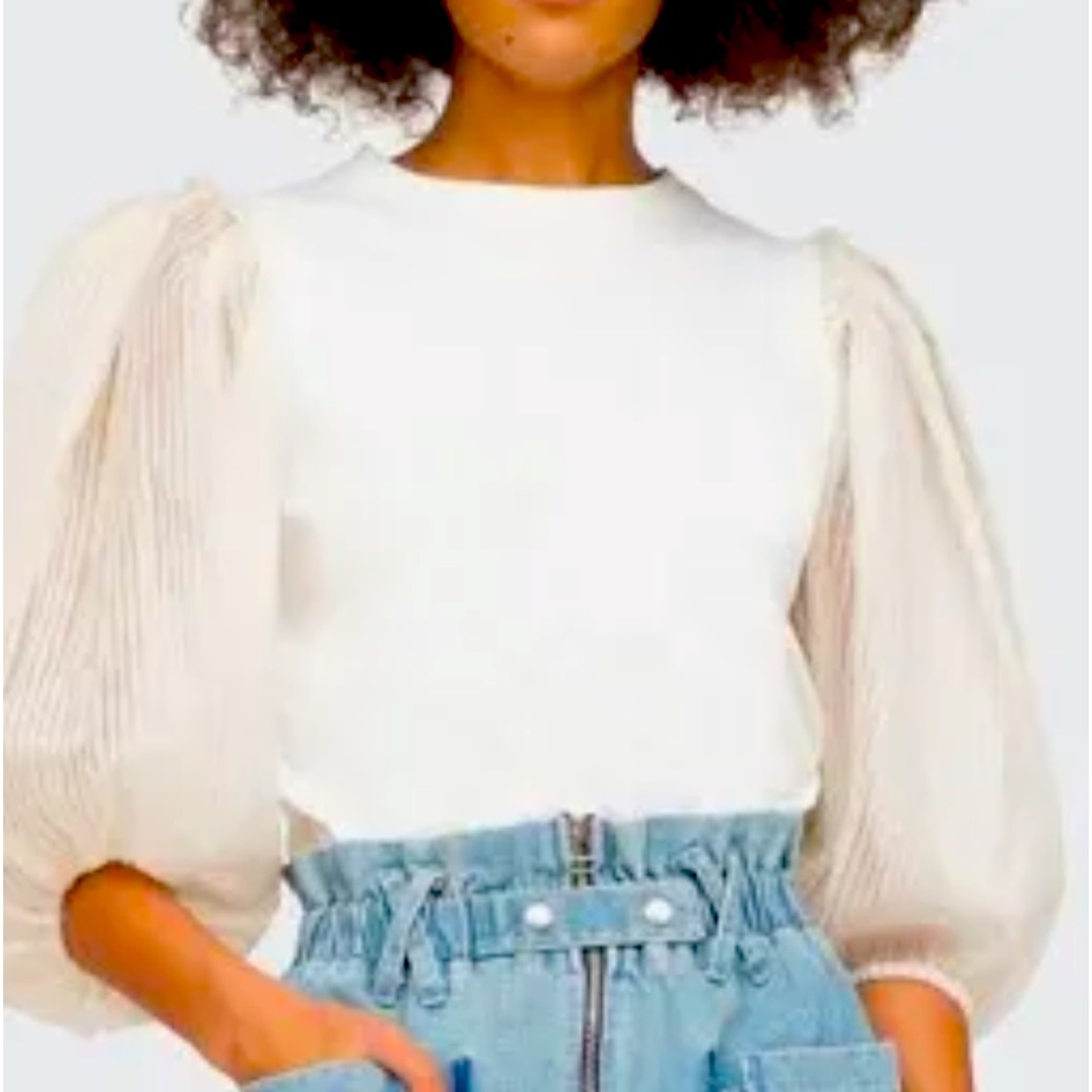 Sea Top organza sleeves